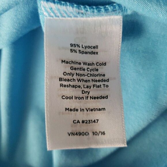 Talbots Turquoise Blue Tank Top Stretch Women's Size Petite S - Picture 6 of 8
